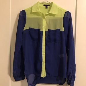 Long sleeve sheer top